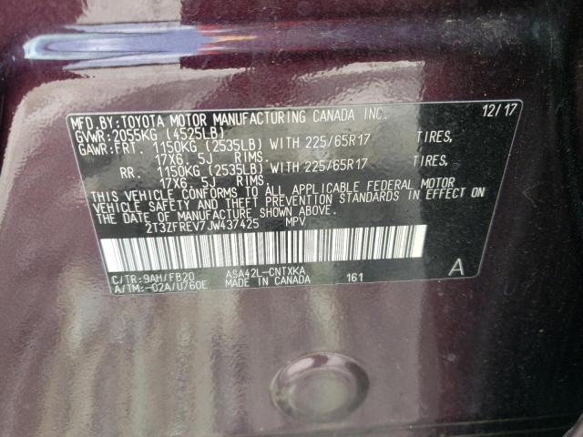 Photo 10 from auction – 2018 TOYOTA RAV4 LE with VIN 2T3ZFREV7JW437425