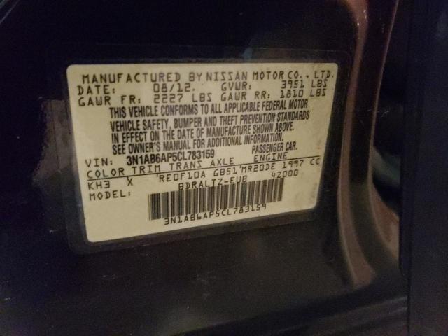 Photo 10 from auction – 2012 NISSAN SENTRA 2.0 with VIN 3N1AB6AP5CL783159
