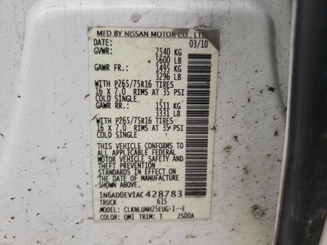Photo 10 from auction – 2010 NISSAN FRONTIER C with VIN 1N6AD0EV1AC428783