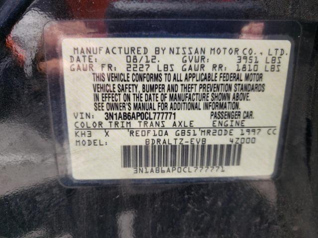 Photo 10 from auction – 2012 NISSAN SENTRA with VIN 3N1AB6AP0CL777771