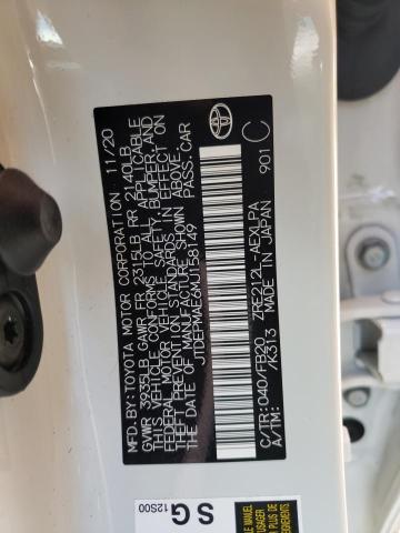 Photo 10 from auction – 2021 TOYOTA COROLLA LE with VIN JTDEPMAE6MJ158149