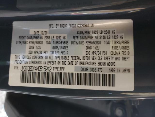 Photo 10 from auction – 2021 MAZDA CX-9 GRAND with VIN JM3TCBDY4M0515242