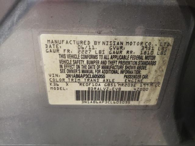 Photo 10 from auction – 2012 NISSAN SENTRA 2.0 with VIN 3N1AB6AP3CL605055