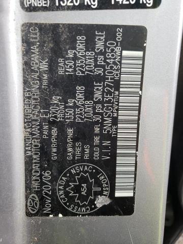 Photo 10 from auction – 2007 HYUNDAI SANTA FE G with VIN 5NMSG13E27H054850