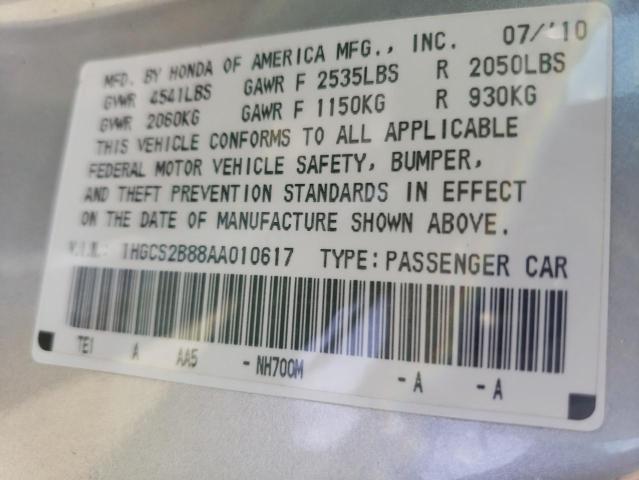 Photo 10 from auction – 2010 HONDA ACCORD EXL with VIN 1HGCS2B88AA010617