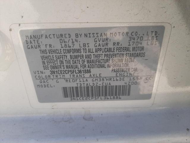 Photo 10 from auction – 2015 NISSAN VERSA NOTE with VIN 3N1CE2CP5FL361886