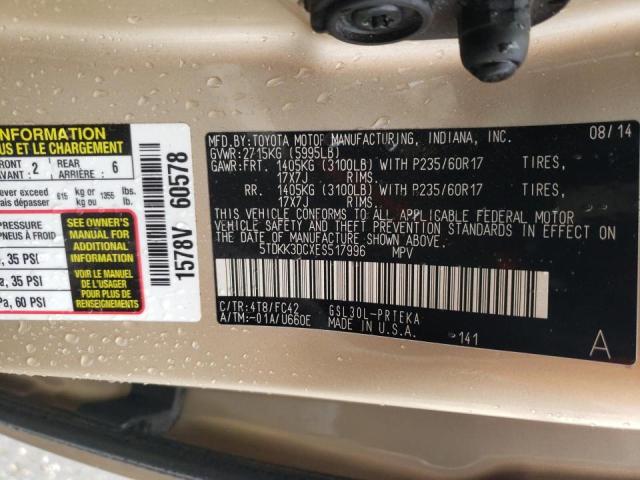 Photo 10 from auction – 2014 TOYOTA SIENNA LE with VIN 5TDKK3DCXES517996