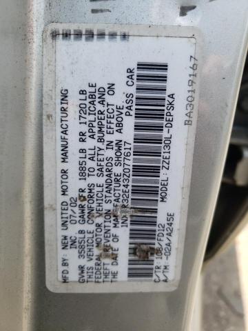 Photo 10 from auction – 2003 TOYOTA COROLLA CE with VIN 1NXBR32E43Z077617