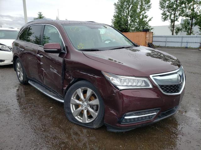 ACURA MDX ADVANC 2014 with VIN 5FRYD4H82EB503867 - Photo from auction