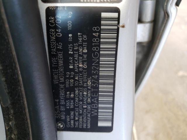 صورة رقم 10 من المزاد - 2002 BMW 325 I مع VIN WBAET37432NG81848
