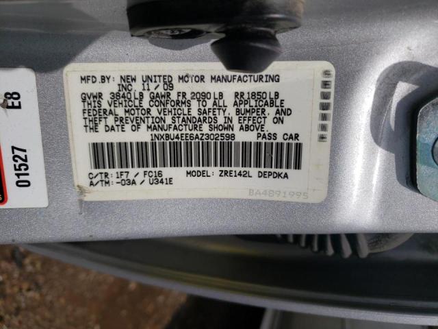 Photo 10 from auction – 2010 TOYOTA COROLLA BA with VIN 1NXBU4EE6AZ302598