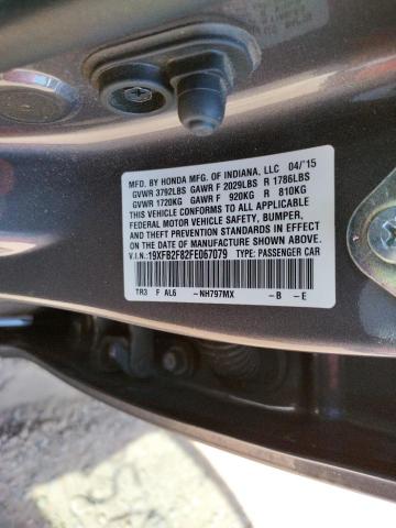 Photo 10 from auction – 2015 HONDA CIVIC EX with VIN 19XFB2F82FE067079