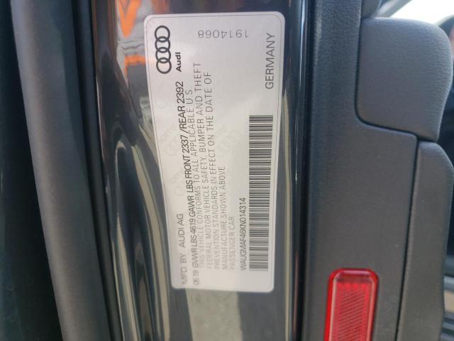 Photo 10 from auction – 2019 AUDI A4 PREMIUM with VIN WAUGMAF46KN014314