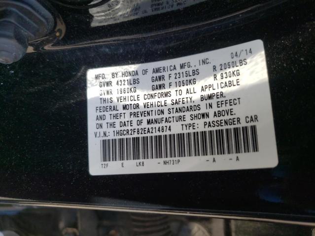 Photo 10 from auction – 2014 HONDA ACCORD EXL with VIN 1HGCR2F82EA214874