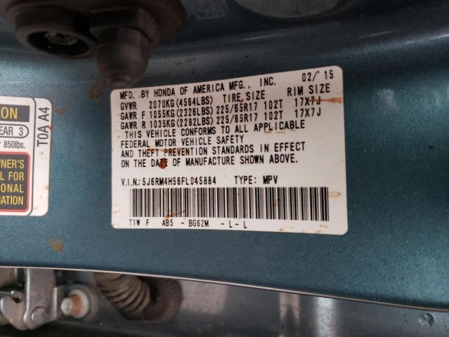 Photo 10 from auction – 2015 HONDA CR-V EX with VIN 5J6RM4H56FL045884