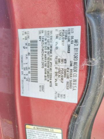 Photo 10 from auction – 2004 FORD EXPLORER E with VIN 1FMZU74K24UA12970