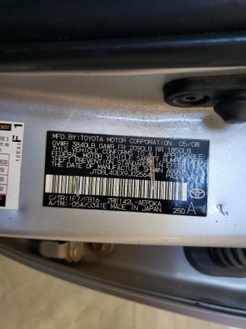 Photo 10 from auction – 2009 TOYOTA COROLLA BA with VIN JTDBL40EX9J025644