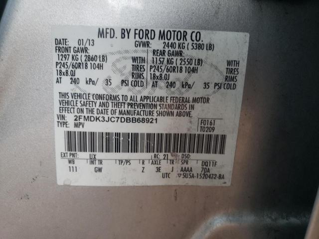 Photo 10 from auction – 2013 FORD EDGE SEL with VIN 2FMDK3JC7DBB68921