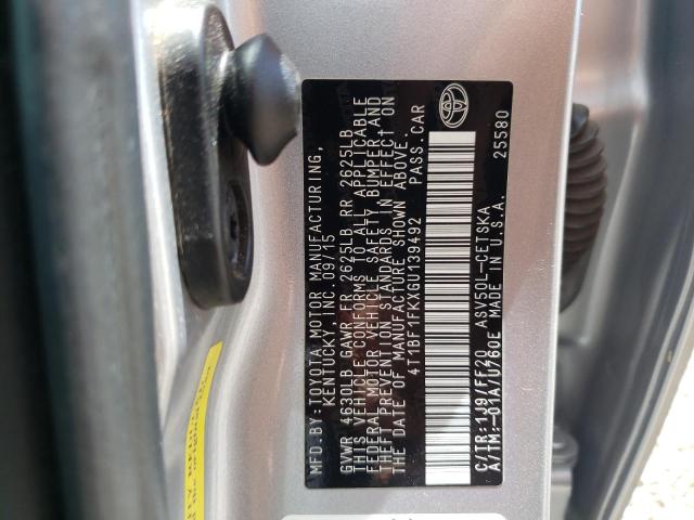 Photo 10 from auction – 2016 TOYOTA CAMRY LE with VIN 4T1BF1FKXGU139492