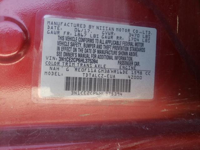 Photo 10 from auction – 2017 NISSAN VERSA NOTE with VIN 3N1CE2CP6HL375394
