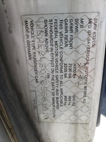 Photo 10 from auction – 1981 BMW 6 SERIES with VIN WBAEB4507B5561010