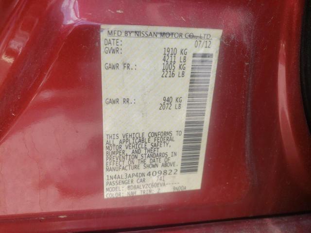 Photo 10 from auction – 2013 NISSAN ALTIMA 2.5 with VIN 1N4AL3AP4DN409822