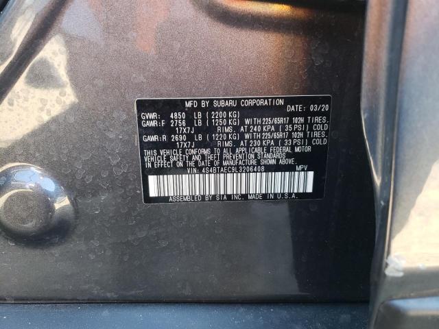 Photo 10 from auction – 2020 SUBARU OUTBACK PR with VIN 4S4BTAEC9L3206408