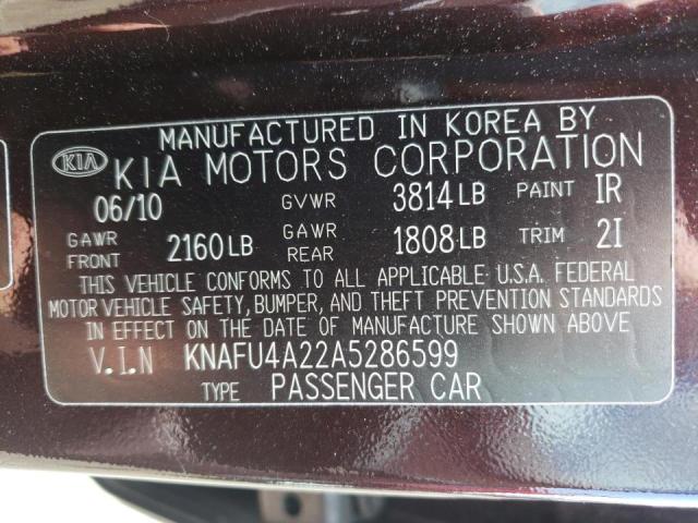 Photo 10 from auction – 2010 KIA FORTE EX with VIN KNAFU4A22A5286599