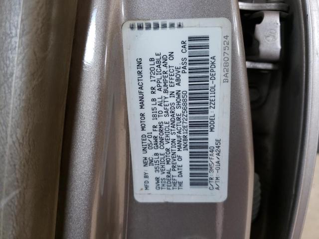 Photo 10 from auction – 2002 TOYOTA COROLLA CE with VIN 1NXBR12E72Z568850