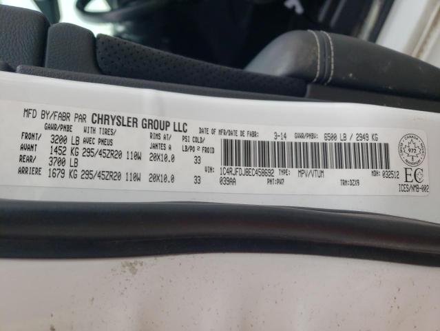 Photo 10 from auction – 2014 JEEP GRAND CHER with VIN 1C4RJFDJ8EC458692