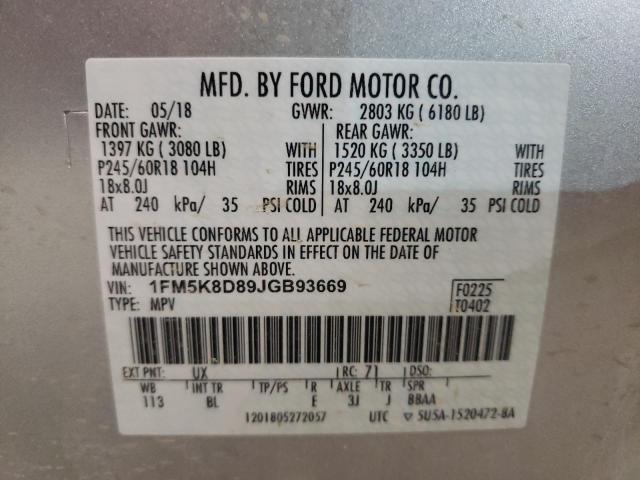 Photo 10 from auction – 2018 FORD EXPLORER X with VIN 1FM5K8D89JGB93669
