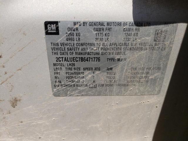 Photo 10 from auction – 2011 GMC TERRAIN SL with VIN 2CTALUEC7B6471776
