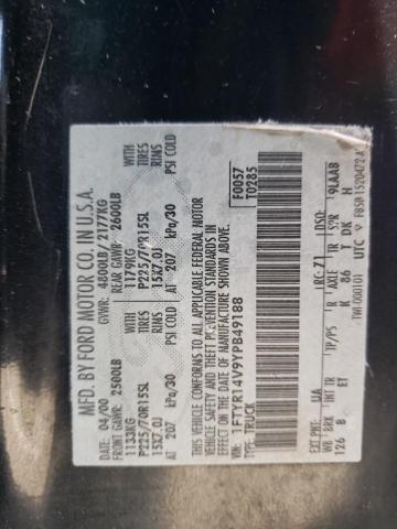 Photo 10 from auction – 2000 FORD RANGER SUP with VIN 1FTYR14V9YPB49188