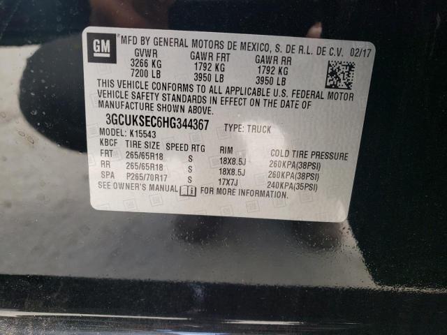 Photo 10 from auction – 2017 CHEVROLET SILVERADO with VIN 3GCUKSEC6HG344367