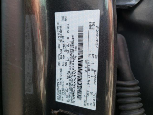 Photo 10 from auction – 2019 FORD F150 SUPER with VIN 1FTEW1E53KFC75778