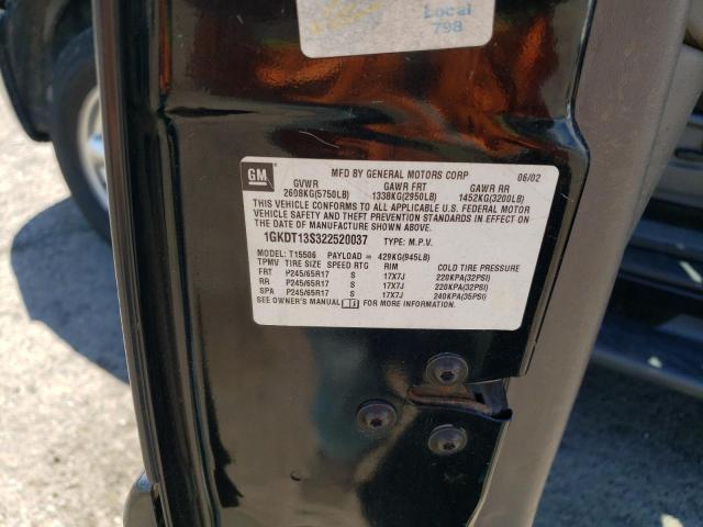 Photo 10 from auction – 2002 GMC ENVOY with VIN 1GKDT13S322520037