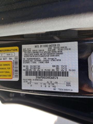Photo 10 from auction – 2017 FORD FUSION SE with VIN 3FA6P0HD3HR368574