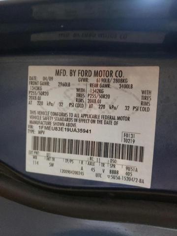 Photo 10 from auction – 2009 FORD EXPLORER X with VIN 1FMEU83E19UA35941