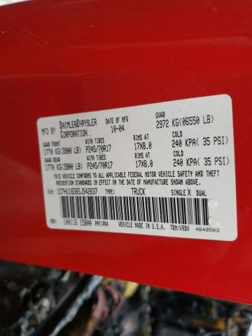 Photo 10 from auction – 2005 DODGE RAM 1500 S with VIN 1D7HU16D65J542637