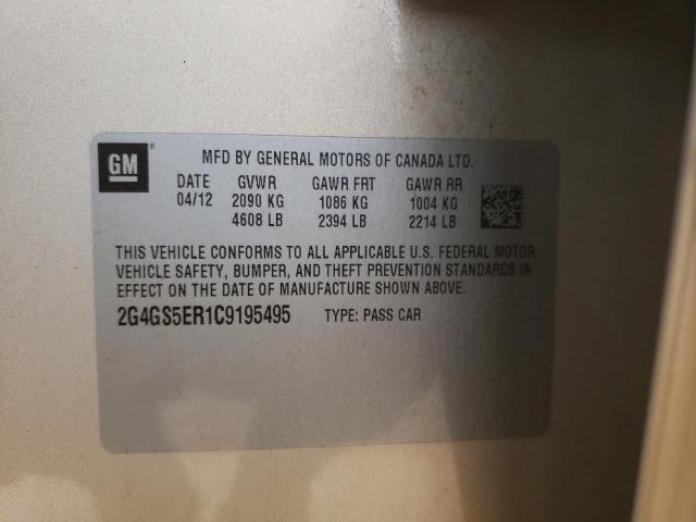 Photo 10 from auction – 2012 BUICK REGAL PREM with VIN 2G4GS5ER1C9195495