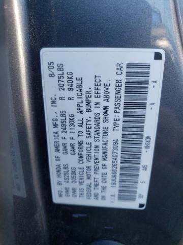 Photo 10 from auction – 2005 ACURA TL with VIN 19UUA66265A073094