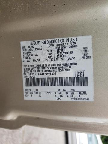 Photo 10 from auction – 2000 FORD RANGER SUP with VIN 1FTYR14V3YPA91238