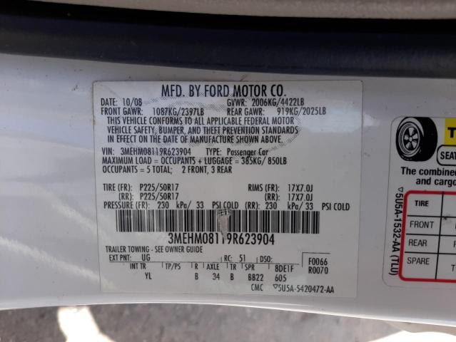 Photo 10 from auction – 2009 MERCURY MILAN PREM with VIN 3MEHM08119R623904