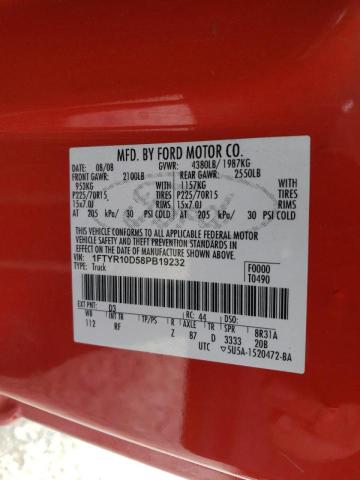 Photo 10 from auction – 2008 FORD 2 DOOR with VIN 1FTYR10D58PB19232