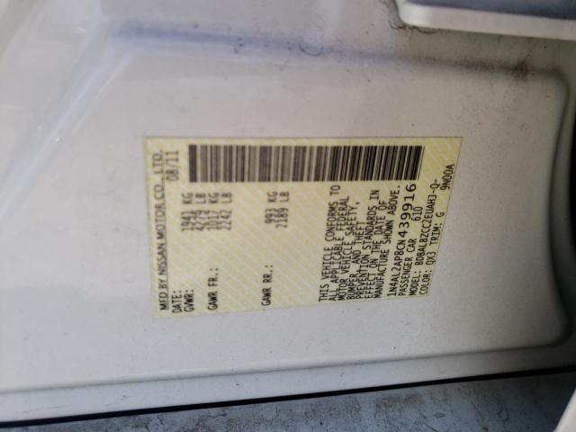 Photo 10 from auction – 2012 NISSAN ALTIMA BAS with VIN 1N4AL2AP8CN439916