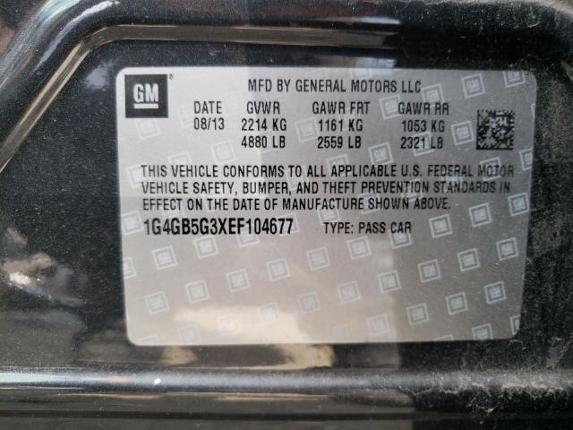 Photo 10 from auction – 2014 BUICK LACROSSE with VIN 1G4GB5G3XEF104677