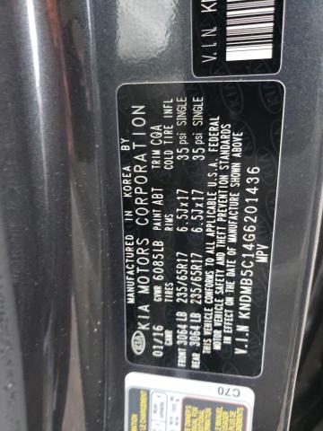 Photo 10 from auction – 2016 KIA SEDONA LX with VIN KNDMB5C14G6201436