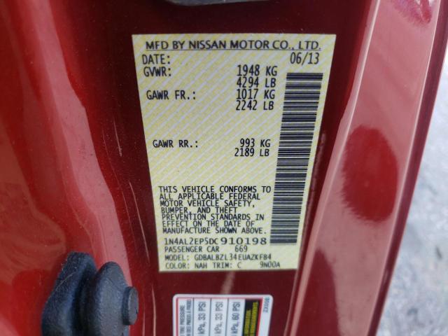 Photo 10 from auction – 2013 NISSAN ALTIMA S with VIN 1N4AL2EP5DC910198