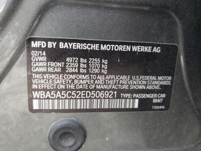 Photo 10 from auction – 2014 BMW 528 I with VIN WBA5A5C52ED506921