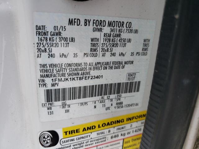 Photo 10 from auction – 2015 FORD EXPEDITION with VIN 1FMJK1KT8FEF23401
